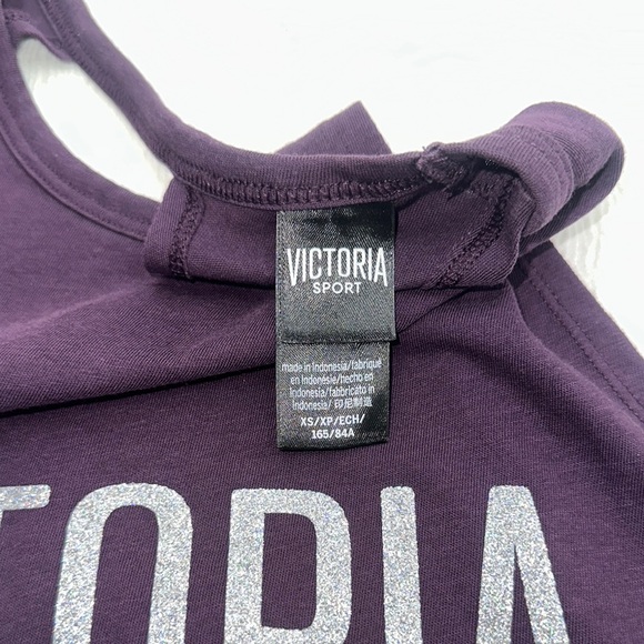 Victoria's Secret Sport Purple Cut Out Muscle Tee - Picture 3 of 6